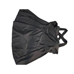 Cocopear black one piece skirted swimsuit with tummy control. Size 4XL.